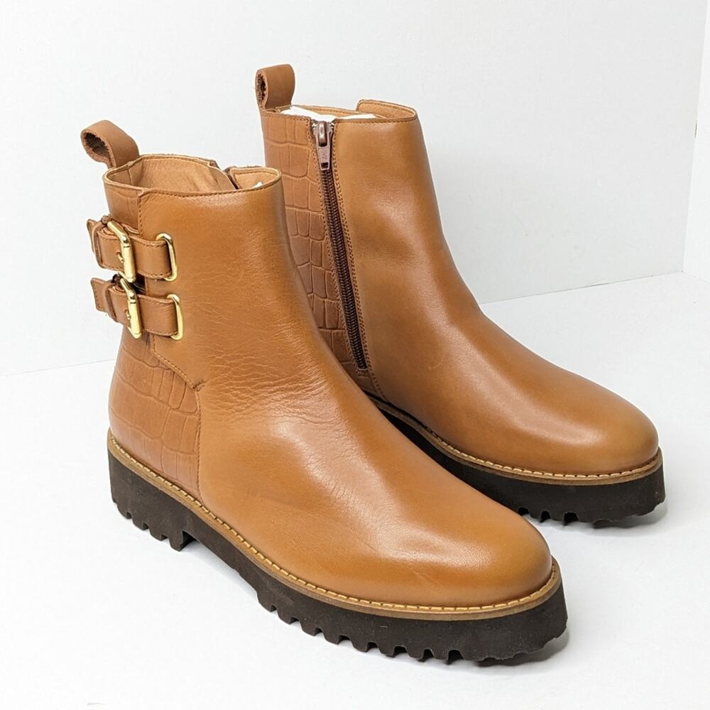 Andre Assous Pandora Ankle Boots, Brown Leather, Women's 7.5